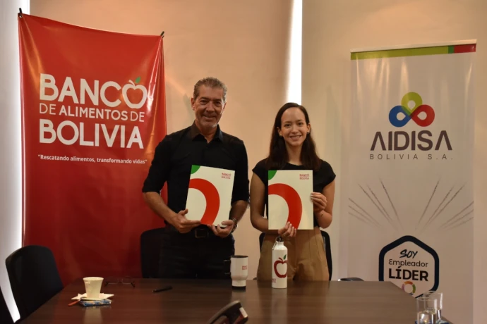 Fundación Banco de Alimentos de Bolivia firma convenio de cooperación con AIDISA